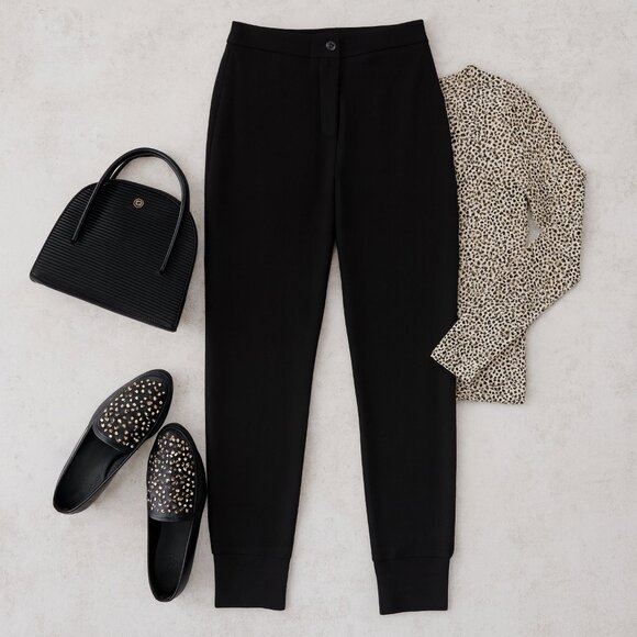 Spanx Perfect Pant Leggings Womens M Black Skinny Stretch Pull On High Rise - Picture 2 of 10